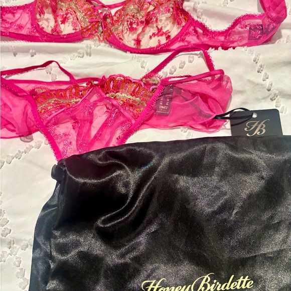 Honey Birdette Meika candy pink set - Picture 7 of 7